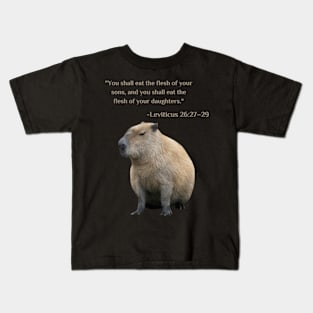 Funny Capybara Bible Verses Kids T-Shirt